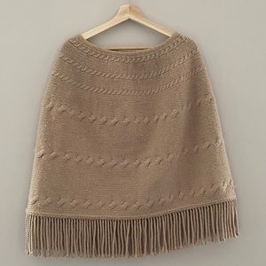 Lands end bell cape knit poncho